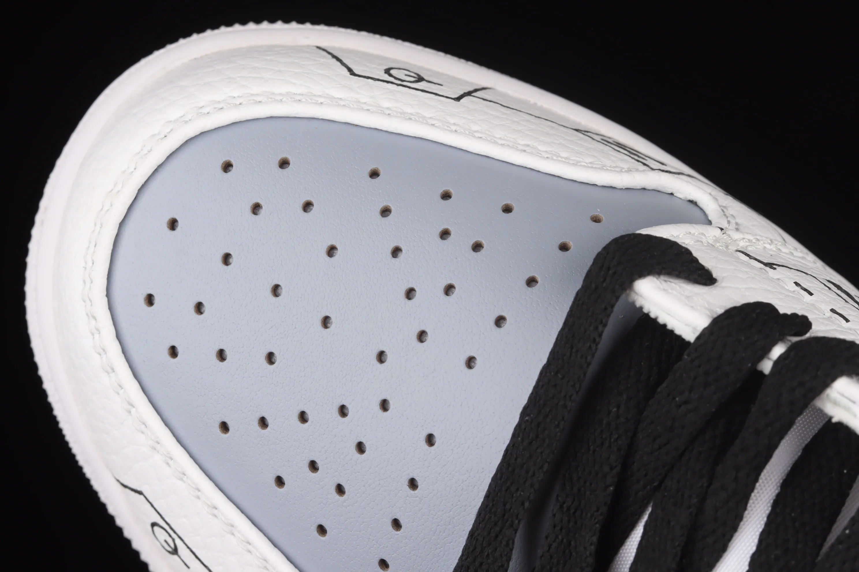 All categories Air Jordan Jordan series basketball shoes Air Jordan 1 Mid Air Jordan 1 Mid AJ1 Joe 1 black and white gray video game graffiti customized Chinese basketball shoes 554724-130